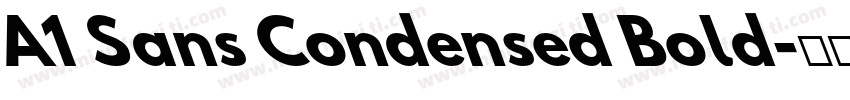 A1 Sans Condensed Bold字体转换